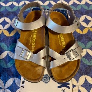 Birkenstock Silver Sandals for Women